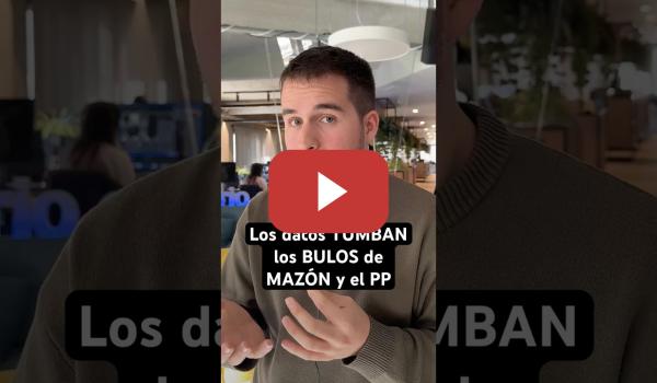 Embedded thumbnail for ☝️Los datos TUMBAN los #BULOS de #MAZÓN y el PP #dana #shorts